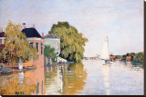 Landscape at Zaandan, c.1871 Reproduction transférée sur toile par Claude Monet