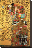 The Fulfillment (detail) Stretched Canvas Print by Gustav Klimt