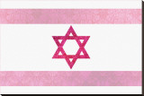 Pretty Pink Shield of David Stretched Canvas Print
