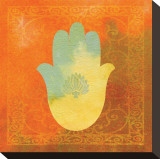 Guilded Hamsa II Stretched Canvas Print