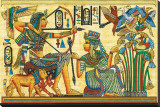 Tutankhamun Hunting Birds Reproduction transférée sur toile