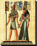 Horus and Nefertiti Stretched Canvas Print