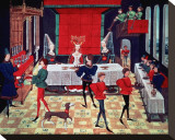 Medieval Banquet for the Queen Stretched Canvas Print