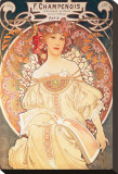 F. Champenois, France, 1898 Stretched Canvas Print by Alphonse Mucha