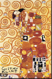 The Embrace Stretched Canvas Print by Gustav Klimt