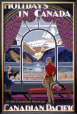 Holidays in Canada in the Canadian Rockies Framed Giclee Print Holidays in Canada in the Canadian Rockies Framed Giclee Print
