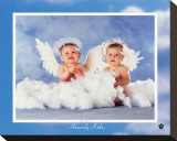 Heavenly Kids, Two Angels Reproduction transférée sur toile par Tom Arma