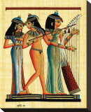 Egyptian Musicians Stretched Canvas Print