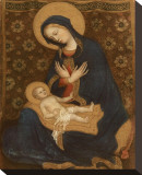Madonna col Bambino, c.1370-1428 Stretched Canvas Print by Gentile Da Fabriano 
