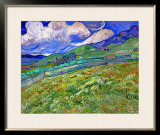 Wheatfield and Mountains, c.1889 Framed Giclee Print by Vincent van Gogh