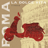 Motoring in Rome Poster von Sue Schlabach
