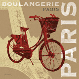 Cycling in Paris Art by Sue Schlabach