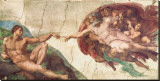 La création d'Adam Reproduction transférée sur toile par Michelangelo Buonarroti 