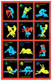 Zodiac Positions (Blacklight) Print