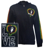 Women's Zip Hoodie: Bob Marley - One Love Smile Shirts