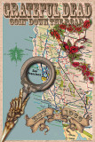 Grateful Dead Map Poster