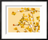 Gold Cherry Blossom Lámina fotográfica enmarcada por Estela Lugo