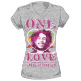 Women's: Bob Marley - One Love Scribble Camisetas Women's: Bob Marley - One Love Scribble Camisetas