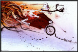 Hunter on Ducati Poster by Ralph Steadman