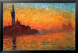 Monet-Dusk Venice Poster
