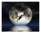 Julie Fain - Dragon Moon - Giclee Baskı Julie Fain - Dragon Moon - Giclee Baskı