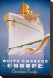 Sail White Empress to Europe Stretched Canvas Print