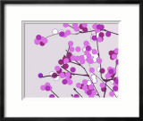 Violet Cherry Blossoms Lámina fotográfica enmarcada por Estela Lugo
