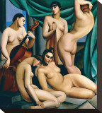 Le Rythme Stretched Canvas Print by Tamara De Lempicka