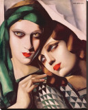 Le Vert Jade Stretched Canvas Print by Tamara De Lempicka
