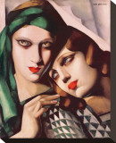 Le Vert Jade Stretched Canvas Print by Tamara De Lempicka