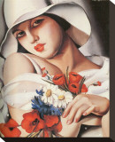 En Plein Ete Stretched Canvas Print by Tamara De Lempicka