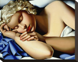 Dormeuse Stretched Canvas Print by Tamara De Lempicka