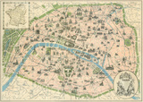 Vintage Paris Map Posters