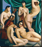 Le Rythme Stretched Canvas Print by Tamara De Lempicka Le Rythme Stretched Canvas Print by Tamara De Lempicka