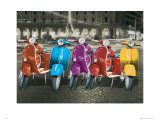 Vespas Rome Kunstdrucke