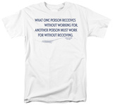 One Person Receives T-Shirt
