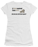 Juniors: Evolved From Apes T-shirts