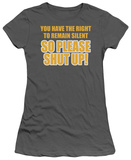 Juniors: Right to Remain Silent T-shirts