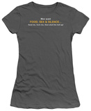 Women's: Food, Sex & Silence (Slim Fit) T-shirts