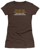 Women's: Men Like Chocolate Bars (Slim Fit) Shirts