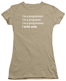 Juniors: I Write Code T-shirts