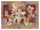 Floral sur la Rouge Plakater av Ruth Baderian Floral sur la Rouge Plakater av Ruth Baderian