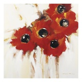 Crimson Poppies I Art by Natasha Barnes