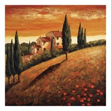 Sunset Over Tuscany I Posters par Santo De Vita