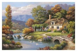 Cottage Stream Affiches par Sung Kim