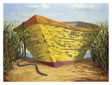 Yellow and Orange Boat Print by Karl Soderlund