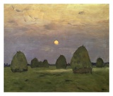 Haystacks Twilight, 1899 Posters by Isaac Levitan