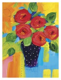 Spring Blooms In Blue Vase II Posters by Natasha Barnes