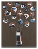 Brown Barcelona Flowers Affiches par Joel Henriques