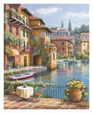 Cafe At The Canal Prints by Sung Kim